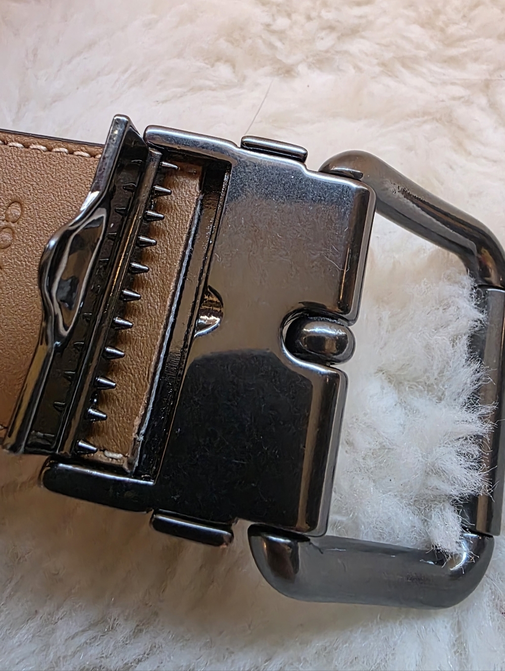 Coach Rainbow Pride Signature Reversible Belt Leather Chalk Multi 42 C4153 NWOT - Picture 5 of 9
